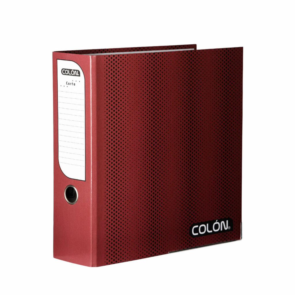 ARCHIVADOR CARTA LOMO ANCHO BURDEO [450 HOJAS/CARTÓN DURO] UD