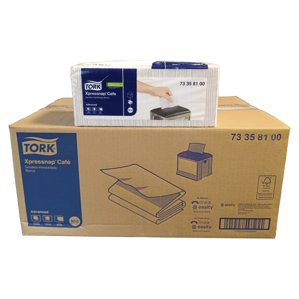 SERVILLETA XPRESSNAP CAFE BLANCA 12 Paq. x 500 unid - TORK SE70046