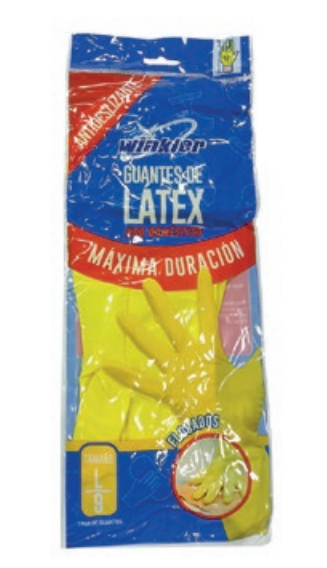 GUANTES LATEX AMARILLO 13" Talla L - WINKLER