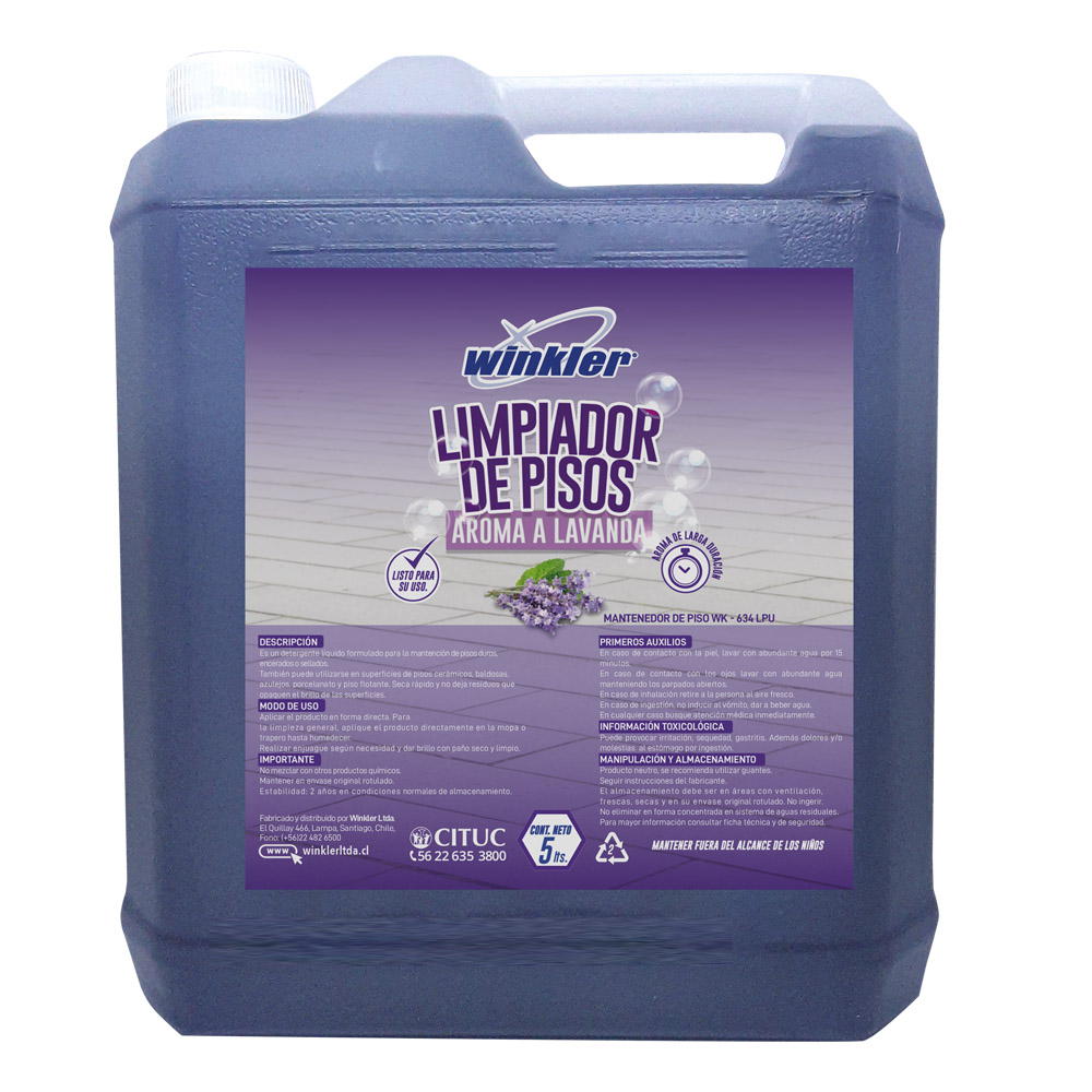 LIMPIADOR DE PISOS LAVANDA 5 L - WINKLER