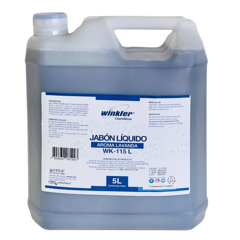 JABON LIQUIDO PARA TOCADOR LAVANDA Env. 5L