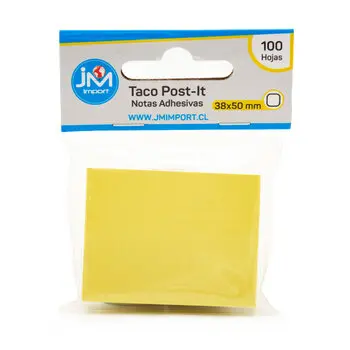 NOTA ADHESIVA PAPEL AMARILLO 15-38X50-38X50-38MM 100 hojas 1 unid - JM