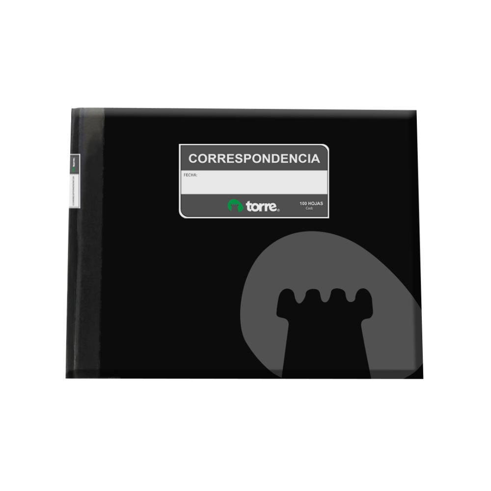 LIBRO REGISTRO CORRESPONDENCIA 100 hojas 1 unid - TORRE