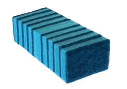 [AS89WK005] ESPONJA ABRASIVA AZUL PARA TEFLON 10 unid - SUPERPRO