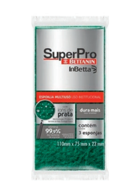 [AS89WK007] ESPONJA ABRASIVA VERDE MULTIUSO C/PLATA 3 unid - SUPERPRO
