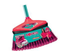 [AS88WK009] ESCOBA PLASTICA USO EXTERIOR C/MANGO 19x30 cm UD