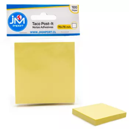 [OF91JM106] NOTA ADHESIVA PAPEL AMARILLO 75-76X75-76X75-76MM 100 hojas 1 unid - JM