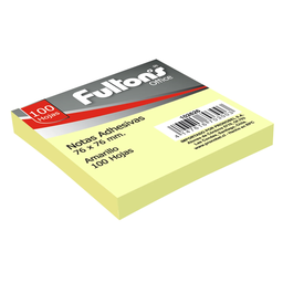 [OF91PR106] NOTA ADHESIVA PAPEL AMARILLO 75-76X75-76X75-76MM 100 hojas 1 unid - FULLTONS
