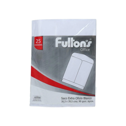 [OF91PR136] SOBRE SACO BLANCO EXTRA OFICIO 90 g 1 unid - FULTONS