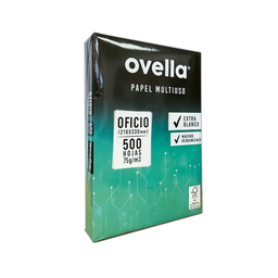 [OF91DP002] PAPEL IMPRESIÓN RESMA OFICIO COLOR BLANCO 500 Hojas - OVELLA
