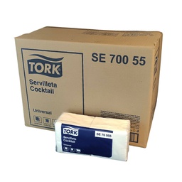 [AS83TK302] SERVILLETA UNIVERSAL COCKTAIL H/S 24 Paq. x 200 unid 23x23 cm HJ - TORK SE70055