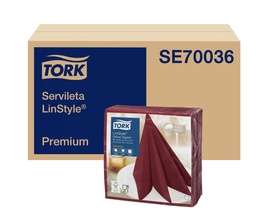 [AS83TK304] SERVILLETA PREMIUM LINSTYLE BURDEO 12 Paq. x 50 unid 39x39 cm - TORK SE70036