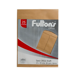 [OF91PR153] SOBRE SACO KRAFT OFICIO 80 g 1 unid - FULTONS