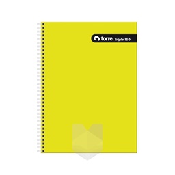[OF91TR172] CUADERNO TRIPLE LISO CUADRICULADO 7 mm 150 hojas 1 unid - TORRE