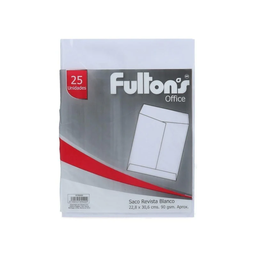 [OF91PR163] SOBRE SACO BLANCO REVISTA 90 g 1 unid - FULTONS