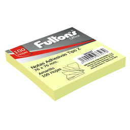 [OF91PR165] NOTA ADHESIVA PAPEL AMARILLO TIPO Z POP-UP 75X75MM 100 HJS UD