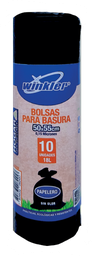 [AS88WK007] BOLSA BASURA NEGRA 50x55 (18 lts) 10 UDS